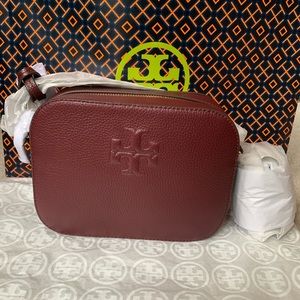 Tory Burch Kira Chevron Small Camera Bag Imperial Garnet